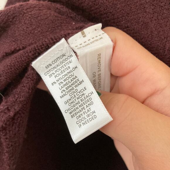 Ann Taylor Loft Maroon Wool Blend Sweater Sz XS - Picture 4 of 6